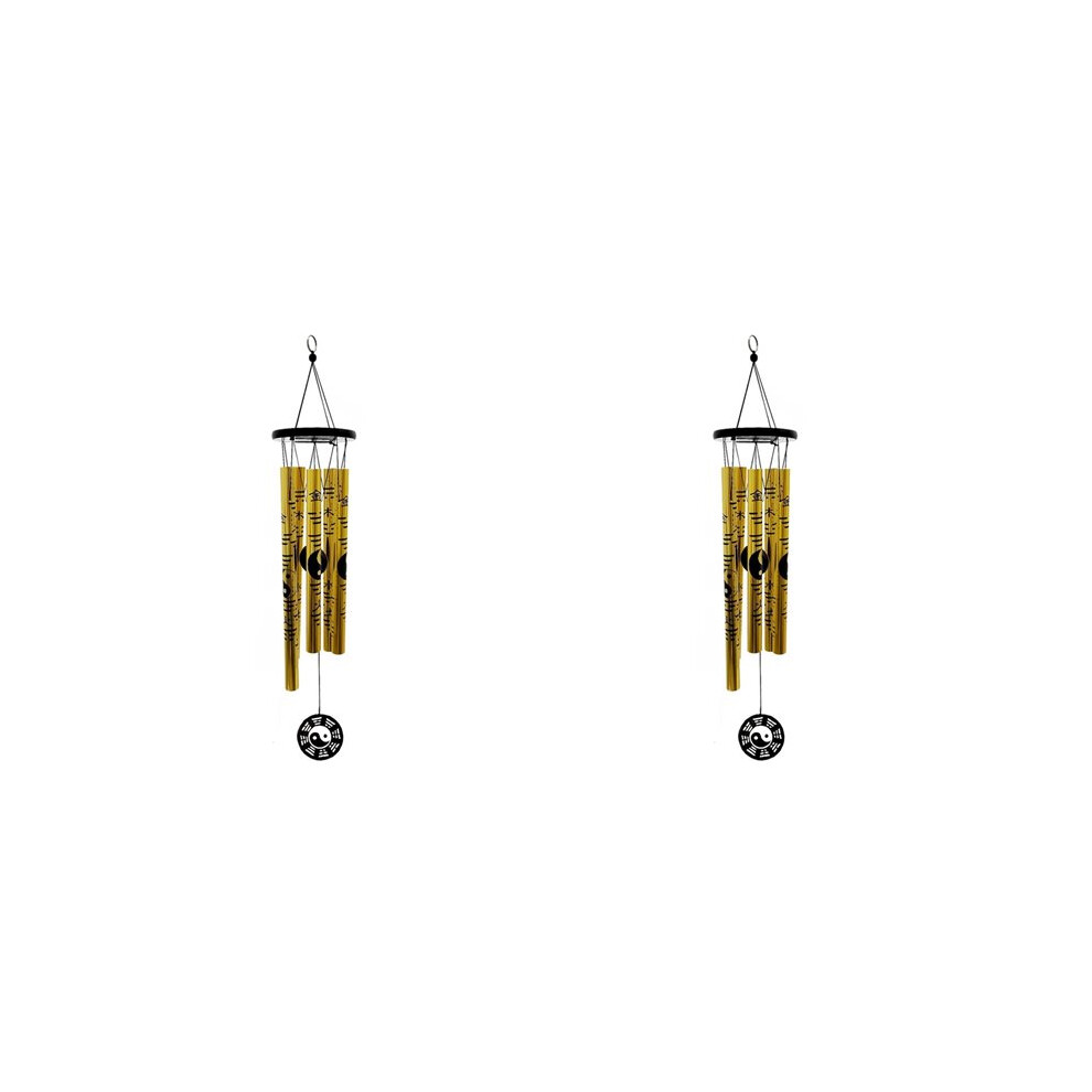 2X Extra Small Bagua Wind Chime Pendant Retro Metal Wind Chime Lucky Wind Chime Garden Wind Chime 6031092584646