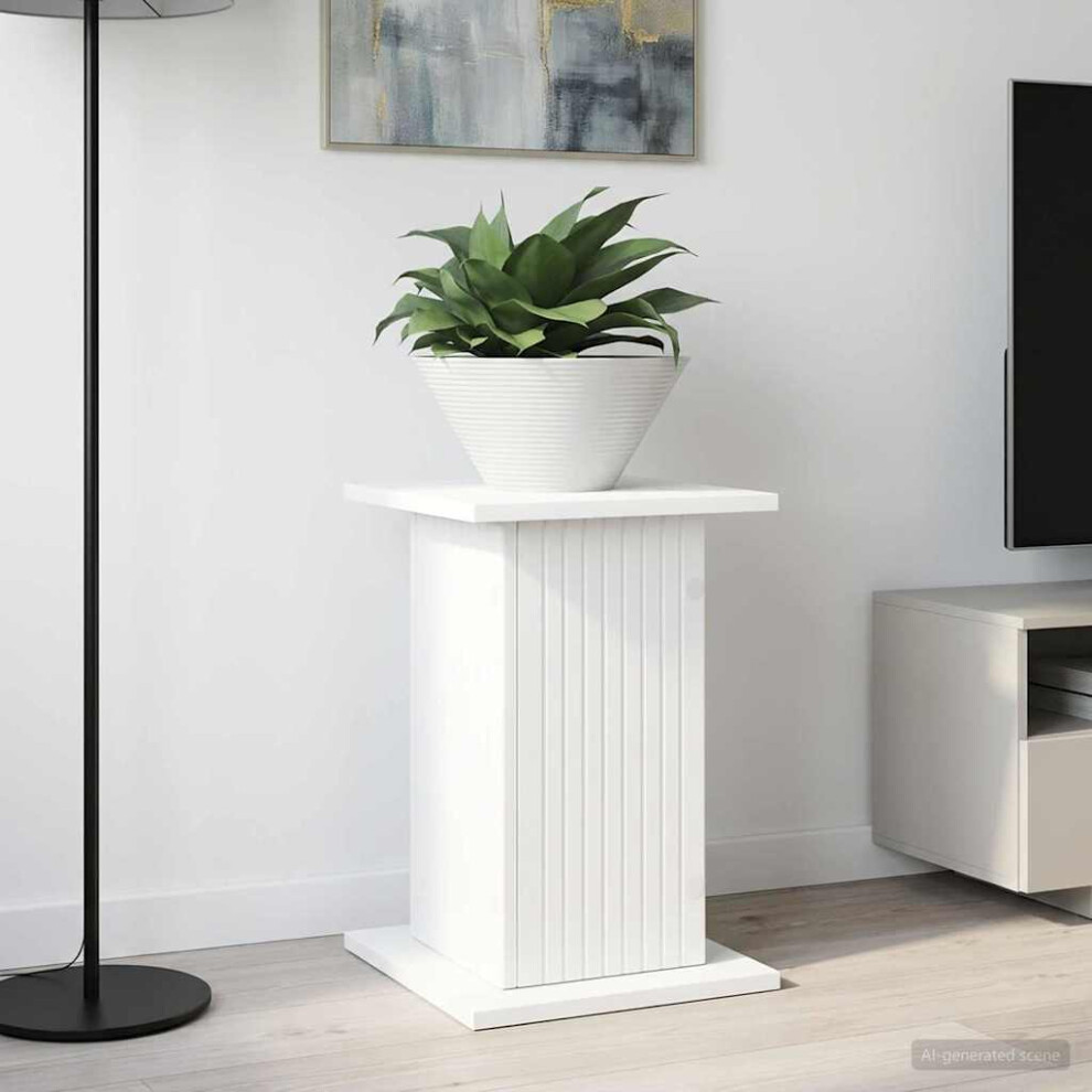 Vidaxl Plant Stand 30.5 X 30 X 43 Cm Engineered Wood White