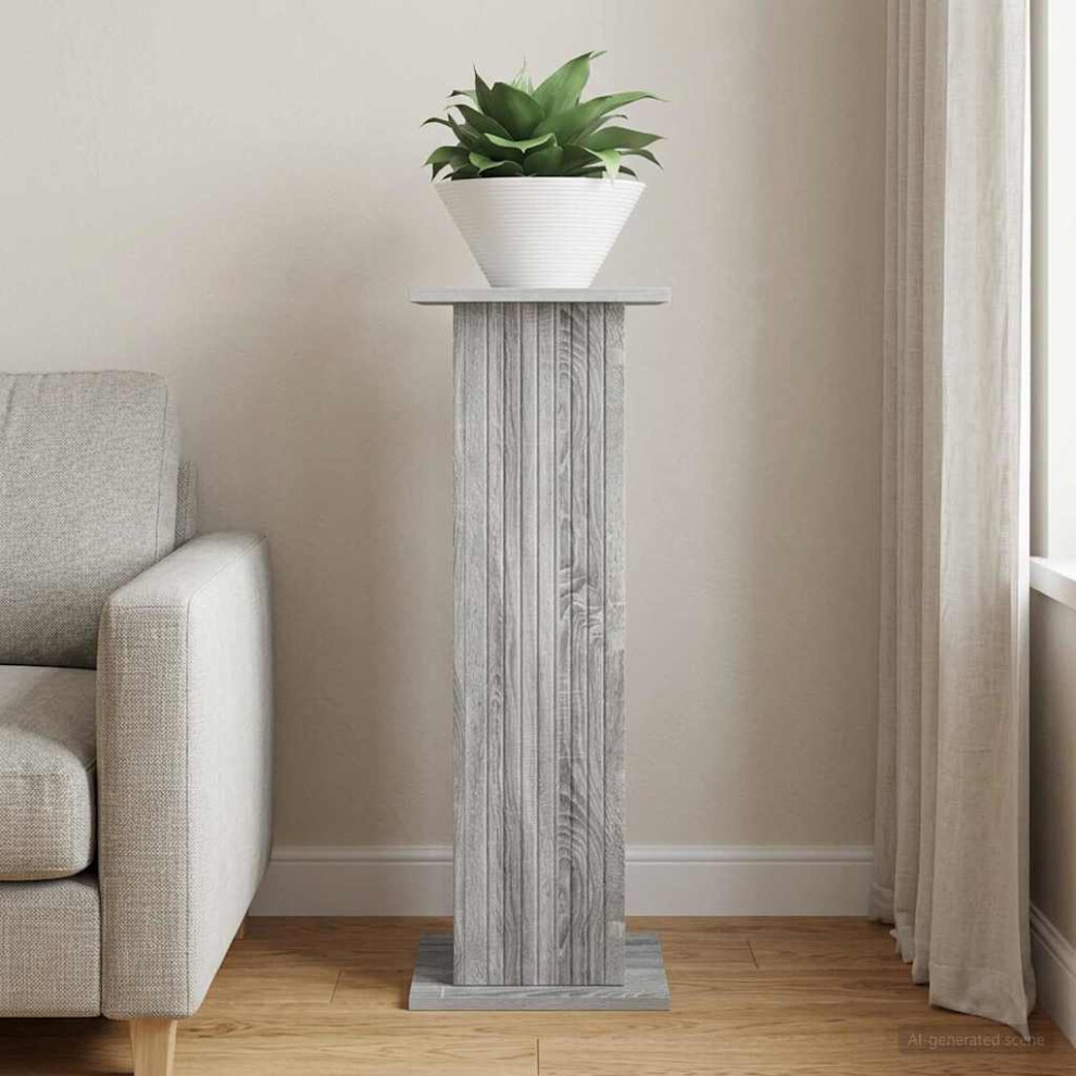 Vidaxl Plant Stand Sonoma 30.5 X 30 X 80.5 Cm Engineered Wood Grey