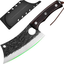 FULLHI Couteau de Chef Acier Carbone 29 cm Style Japonais Poignée en Bois — couteaux cuisine tranchants