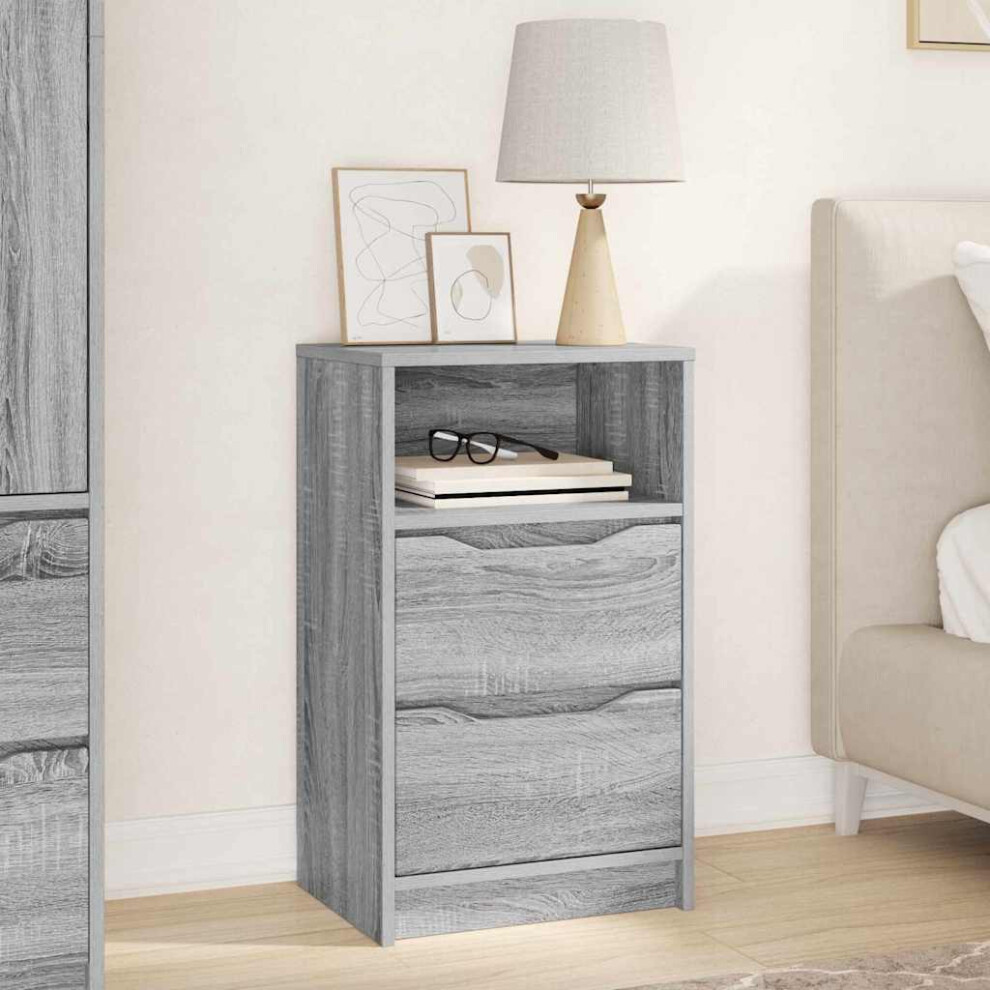 Vidaxl Bedside Table Sonoma 40 X 30 X 467 Cm Engineered Wood Grey