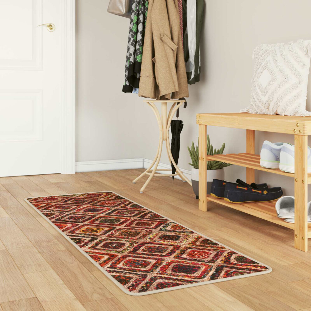 Vidaxl Rug Runner Marsa Multicolour 50 X 150 Cm Polyester And Pvc
