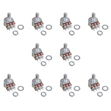 10 Stuks Zilver Metaal B50K 50K Ohm 6-Pins Dubbele Trimpotentiometer 3,8 X 2,8 X 1,7 cm