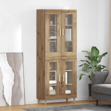 vidaXL Highboard Artisan Oak 69.5 x 34 x 180 cm Engineered Wood