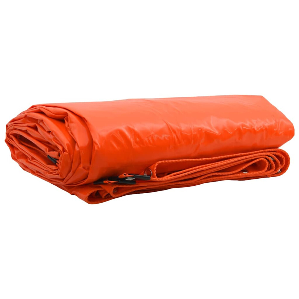 Vidaxl Tarpaulin 650G / M² Orange 1.5 X 10 M Canvas With Pvc Coating