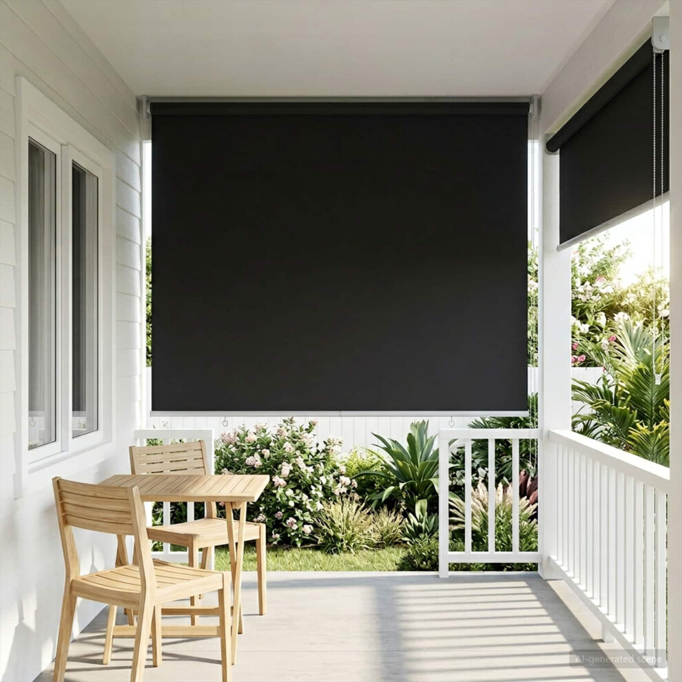 Vidaxl Outdoor Roller Blind Uv Protection 100 X 230 Cm Anthracite