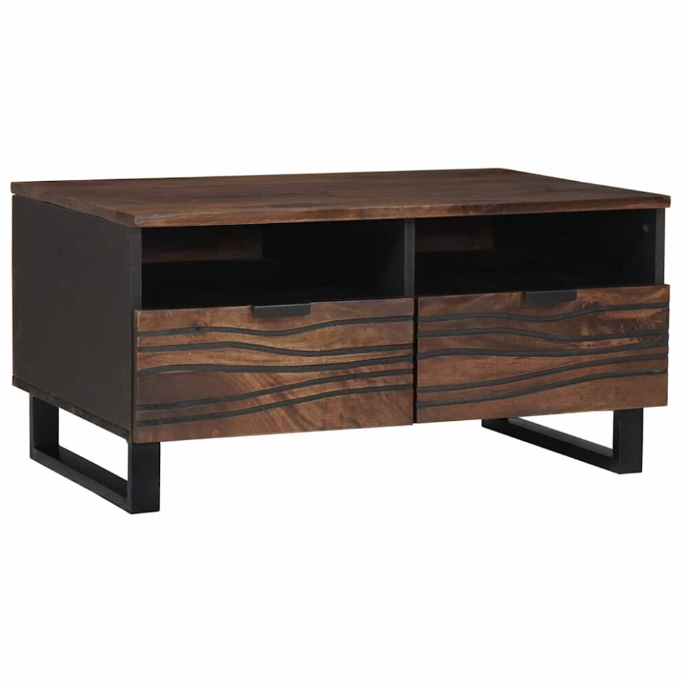 Vidaxl Coffee Table Walnut 80 X 54 X 40 Cm Engineered Wood