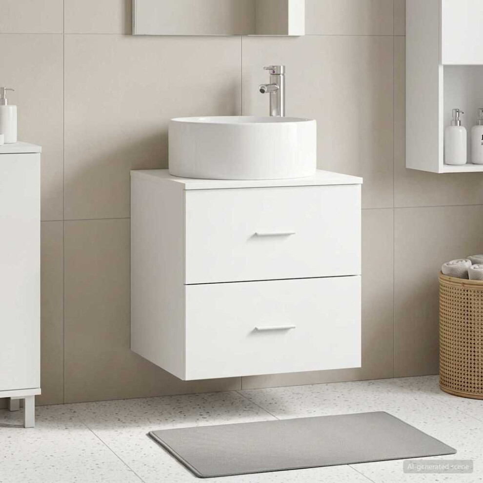 Vidaxl Wall-Mounted Sink Vanity 49.5 X 44.5 X 65.5 Cm White