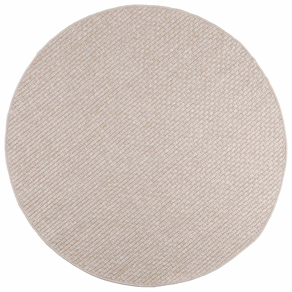 Vidaxl Area Rugs Round Faro Cream Ø 200 Cm Polyester
