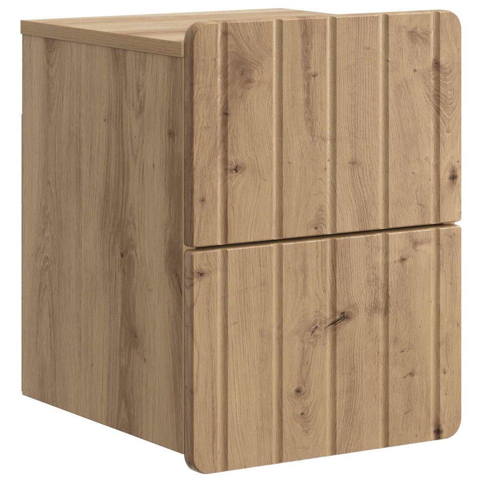Vidaxl Wall-Mounted Bedside Cabinet Artisan Oak 33 X 34.5 X 43 Cm