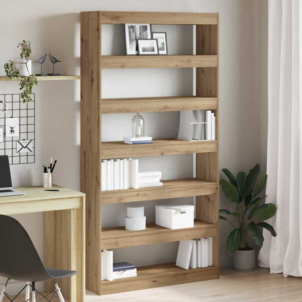 Vidaxl Book Cabinet Artisan Oak 100 X 30 X 198 Cm Engineered Wood