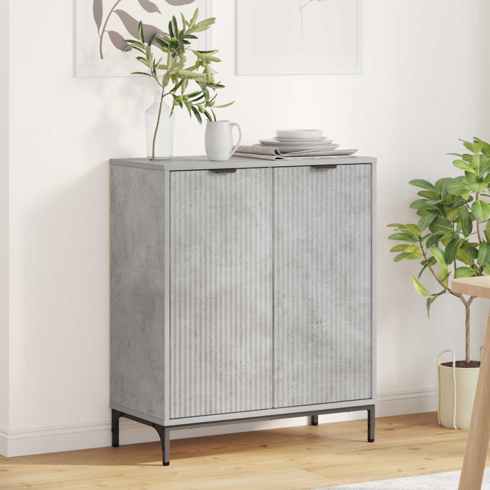 Vidaxl Sideboard Concrete 69.5 X 33 X 82 Cm Engineered Wood Grey