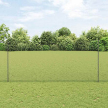 vidaXL Sechseckzaun mit Pfosten 10 x 1,4 m PVC-beschichteter Stahl