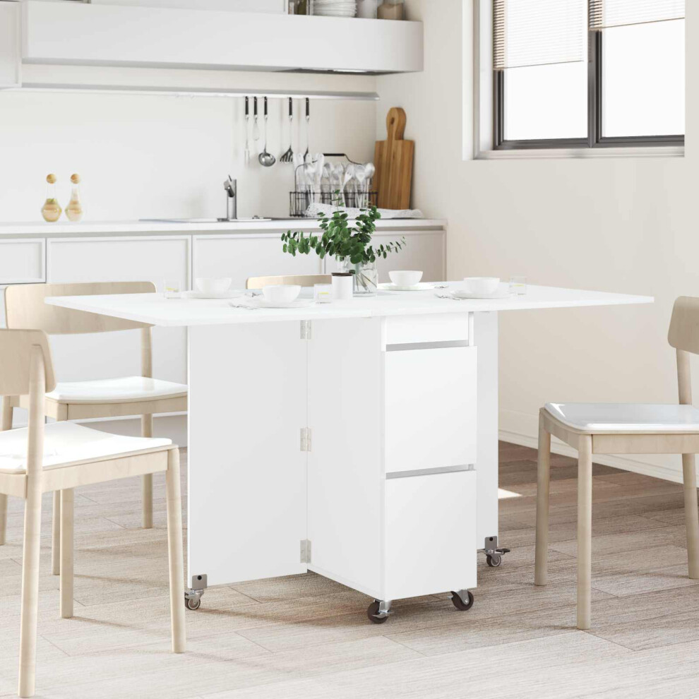 Vidaxl Dinning Table 2 Pcs 140 X 80 X 77 Cm Engineered Wood White