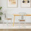VidaXL vidaXL Dining Chair 2 pcs White and Natural Solid Rubber Wood 1