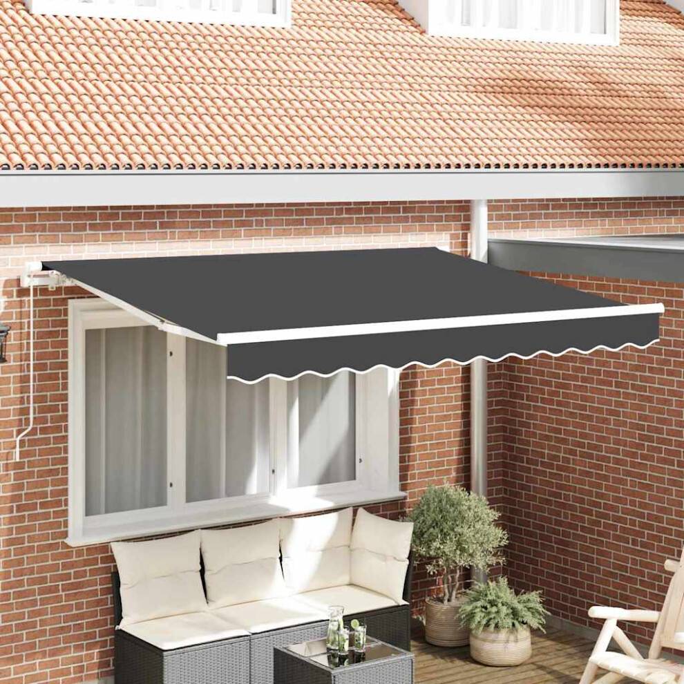 Vidaxl Retractable Awning 250 X 200 Cm Fabric Anthracite