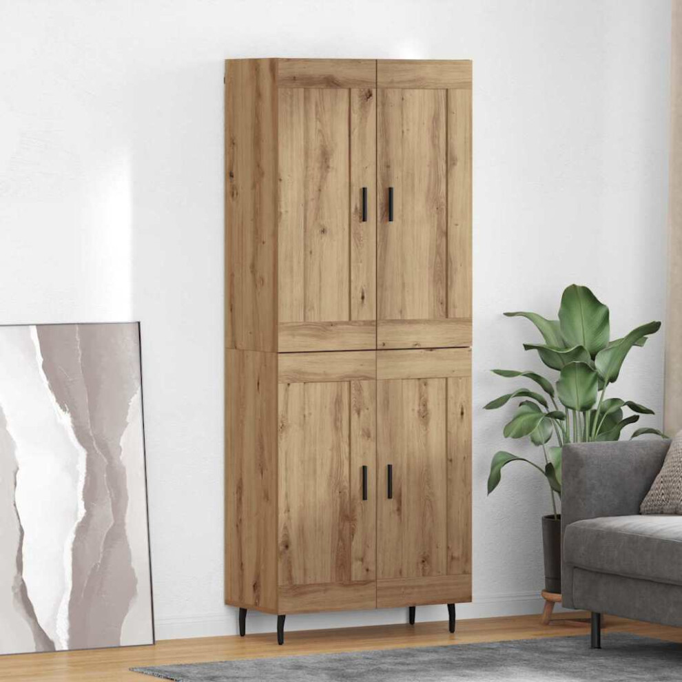 Vidaxl Highboard 2 Pcs Artisan Oak Engineered Wood