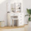 VidaXL vidaXL Dressing Table 2 pcs White 50 x 41 x 135 cm Engineered wood 1