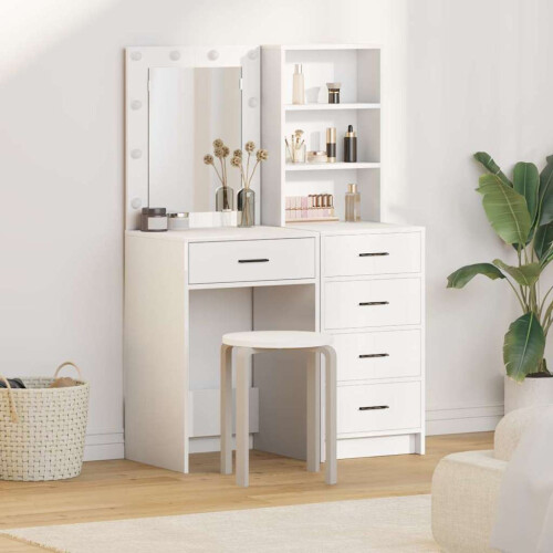 VidaXL vidaXL Dressing Table 2 pcs White 50 x 41 x 135 cm Engineered wood
