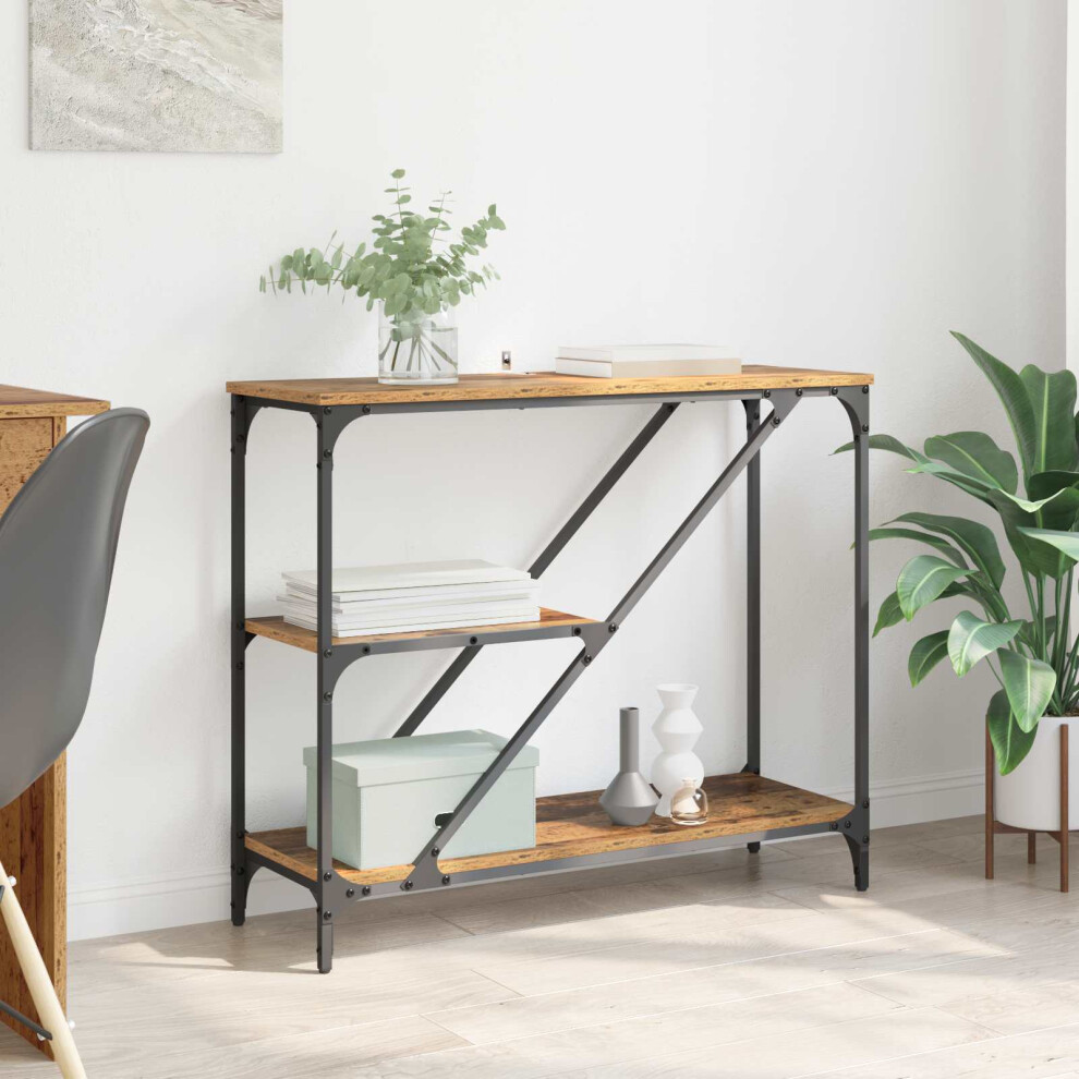 Vidaxl Console Table Old Wood 88.5 X 30 X 75 Cm Engineered Wood