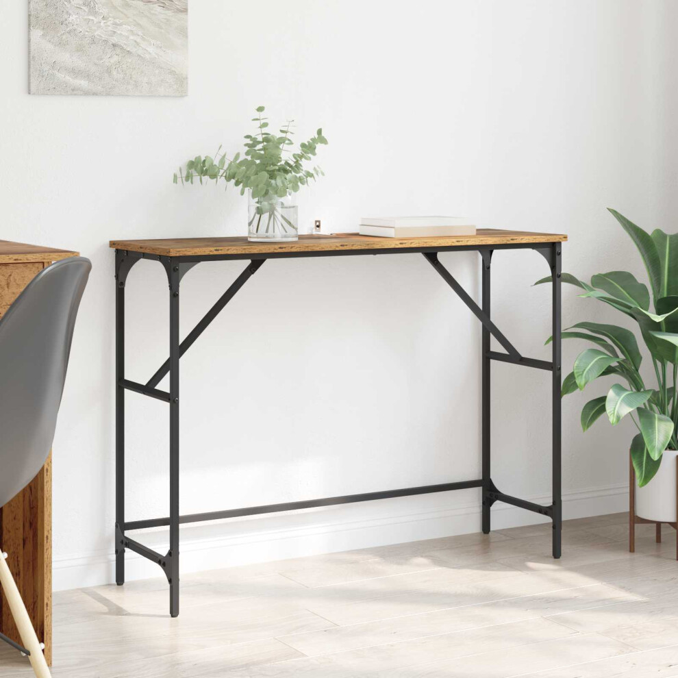 Vidaxl Console Table Old Wood 100 X 32 X 75 Cm Engineered Wood