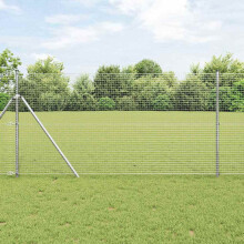 vidaXL Ground Fix Welded Wire Fence 50 x 1 m Hot-Dip Galvanised Steel