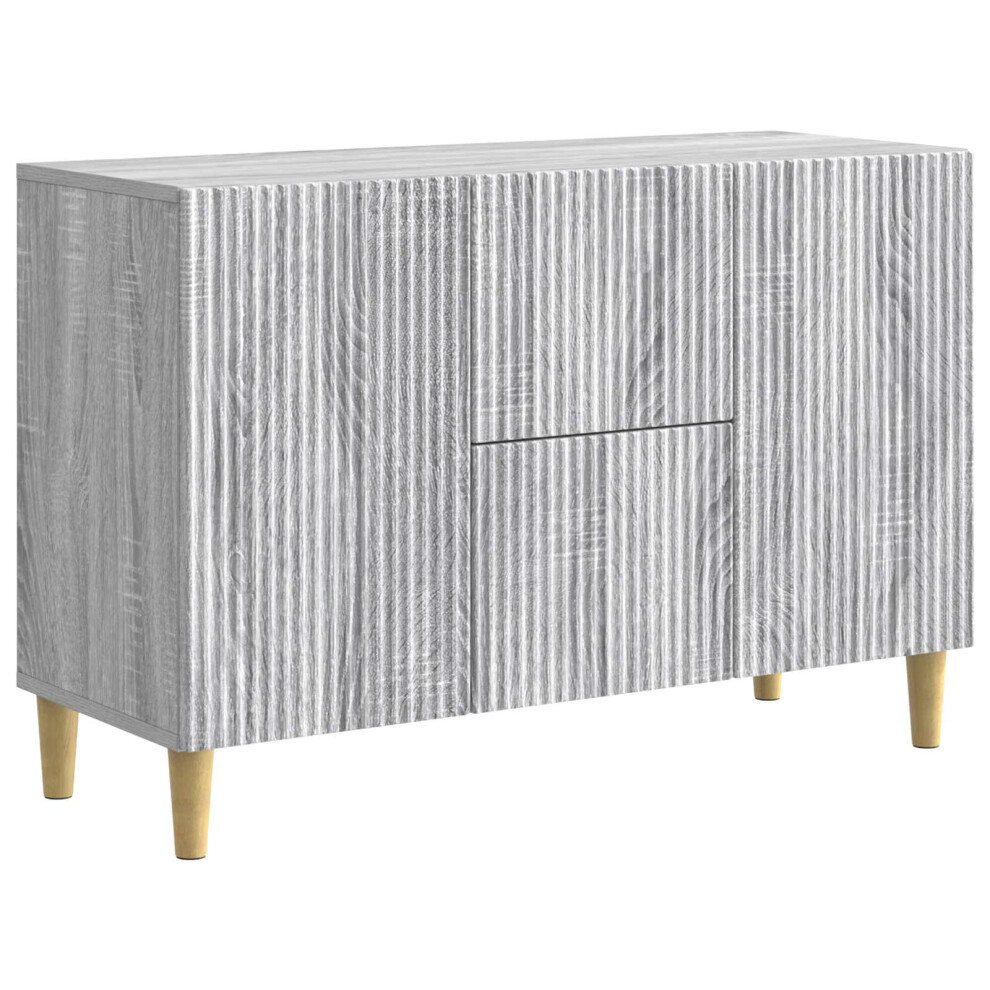 Vidaxl Sideboard Sonoma 89 X 34.5 X 60 Cm Engineered Wood Grey