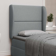 vidaXL Headboard Ear Light Grey 80 x 23 x 6 cm Fabric
