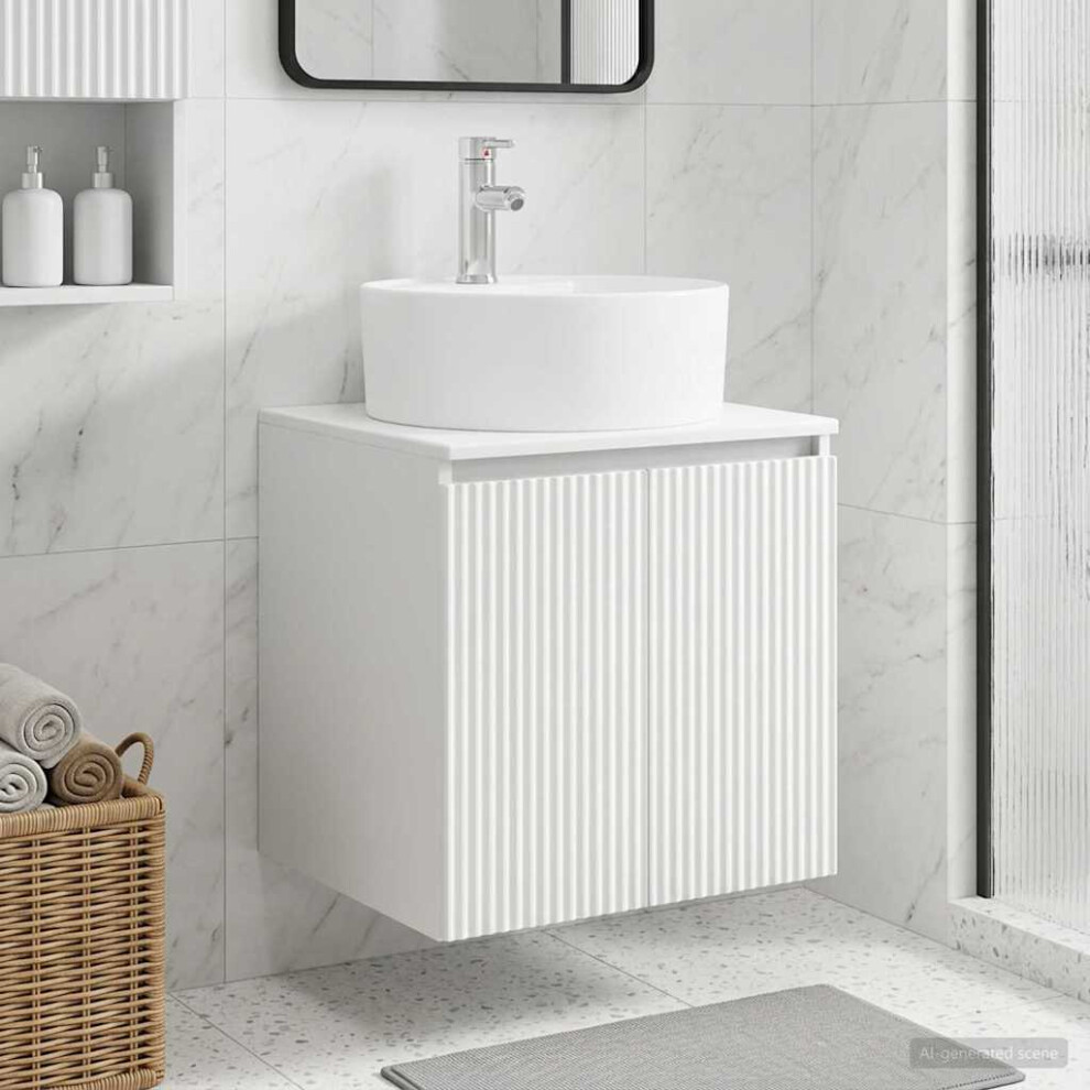 Vidaxl Wall-Mounted Sink Vanity 49.5 X 44.5 X 65 Cm White