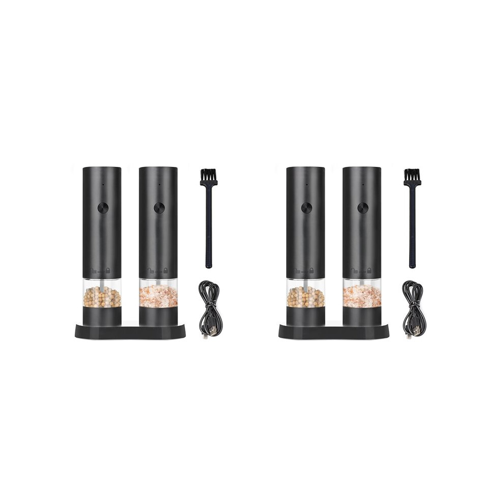 4X Electric Salt And Pepper Grinder Set Automatic Mill Adjustable Coarseness For Kitchen And Bbq Salt And Pepper Shakers 4713060450918