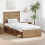 VidaXL vidaXL Bed Frame Artisian Oak 90 x 200 cm Solid Pine Wood 1