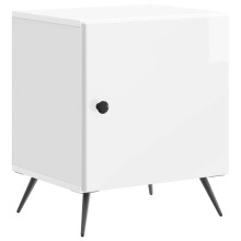 vidaXL Bedside Cabinet High Gloss White 43 x 34.5 x 50 cm