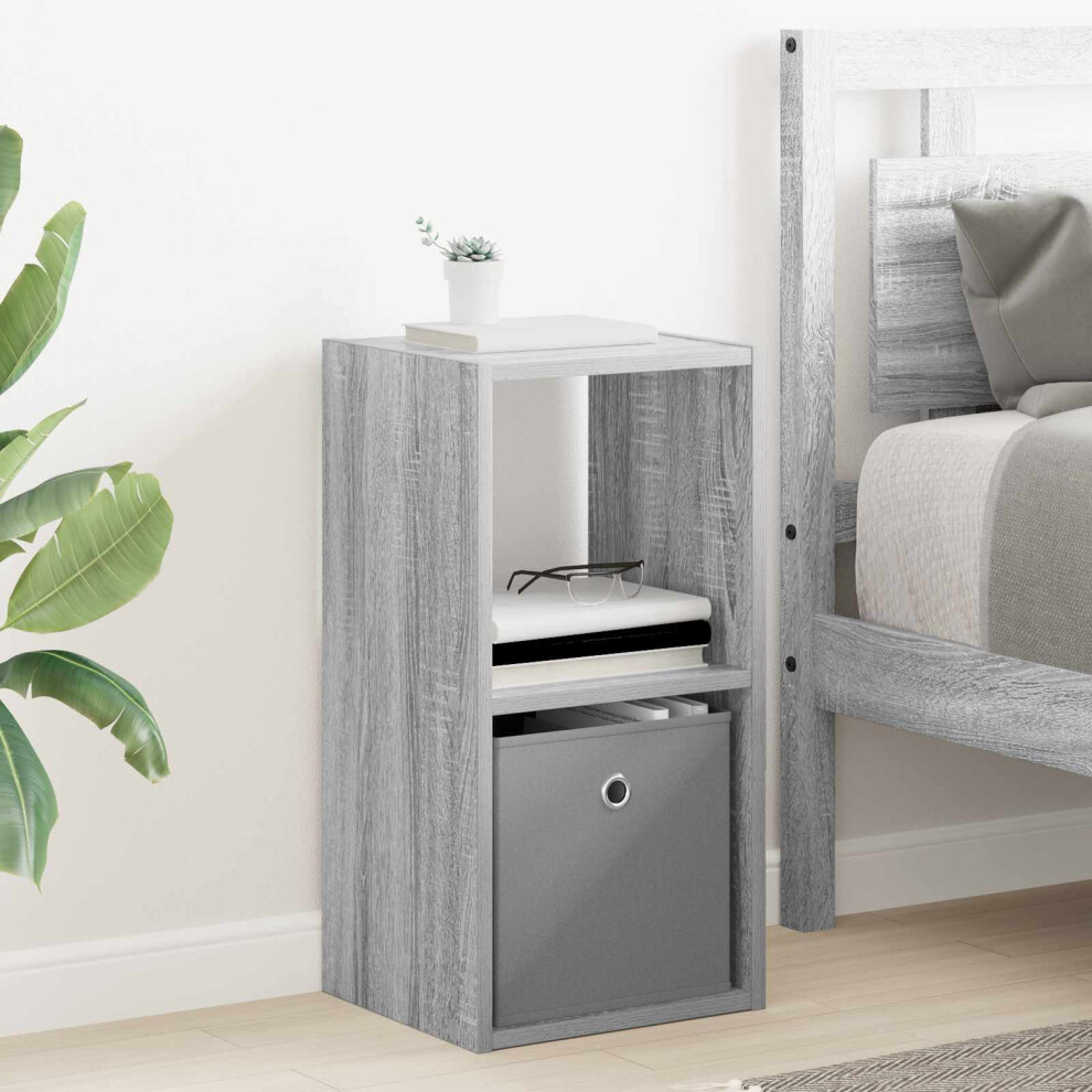 Vidaxl Bedside Table Sonoma 30.5 X 27 X 59.5 Cm Engineered Wood Grey