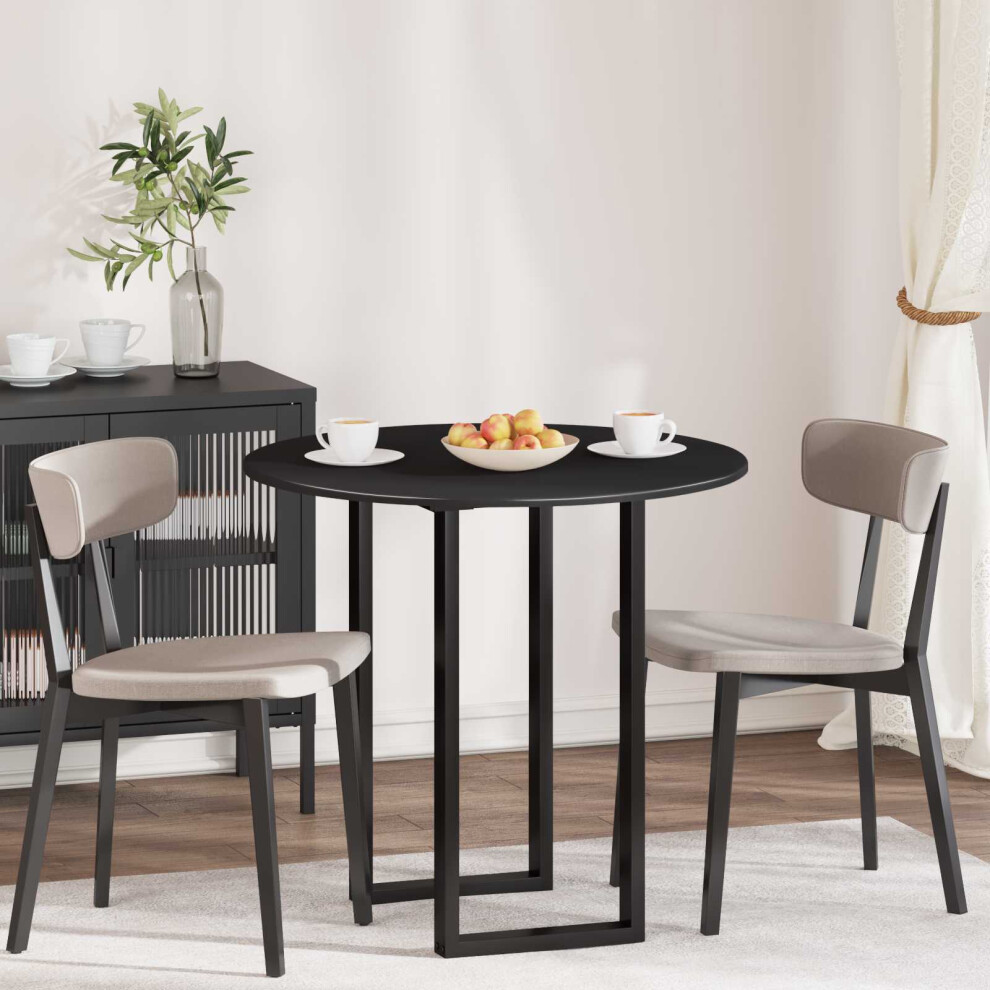 Vidaxl Table Top Black Ø 80 X 1.5 Cm Engineered Wood