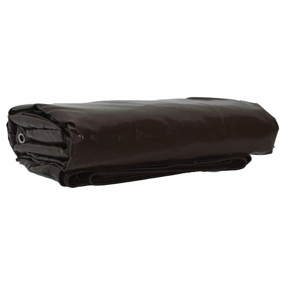 Vidaxl Tarpaulin 650G / M² Brown 1.5 X 20 M Canvas With Pvc Coating