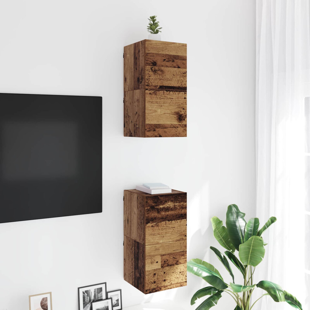 Vidaxl Wall Mounted Tv Cabinet Wall-Mounted Old Wood 30.5 X 30 X 30 Cm