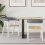 VidaXL vidaXL Dining Chairs 2 pcs White 54 x 57 x 73 cm Solid Rubber Wood 1