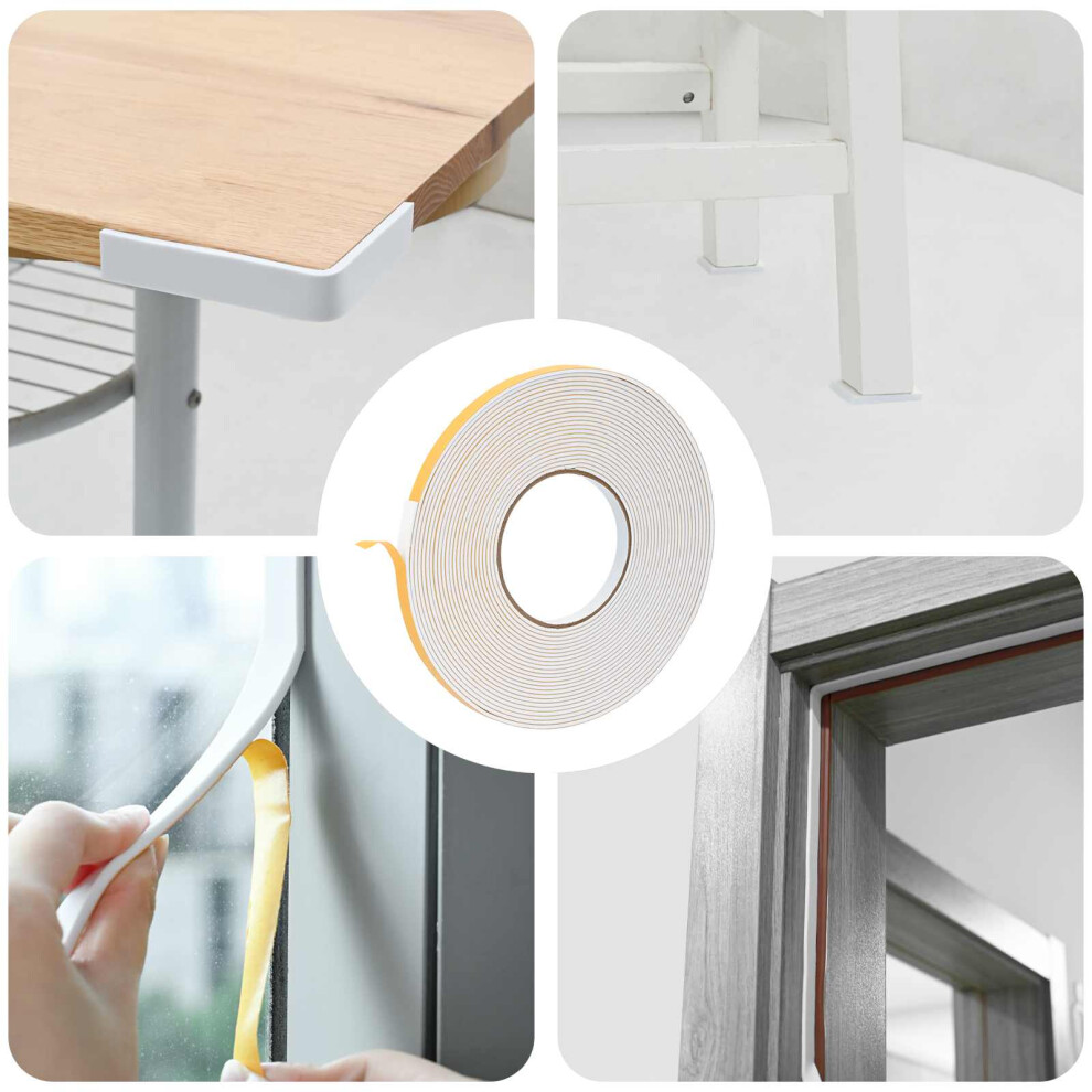 Vidaxl Self-Adhesive Foam Tape White 10Mm X 10M Cr Foam