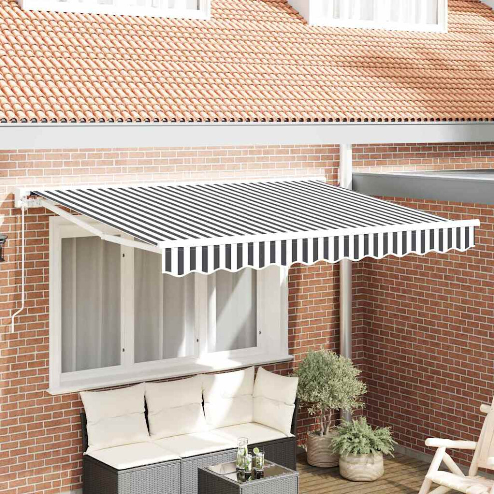 Vidaxl Awning Frame Anthracite And White 350 X 200 Cm