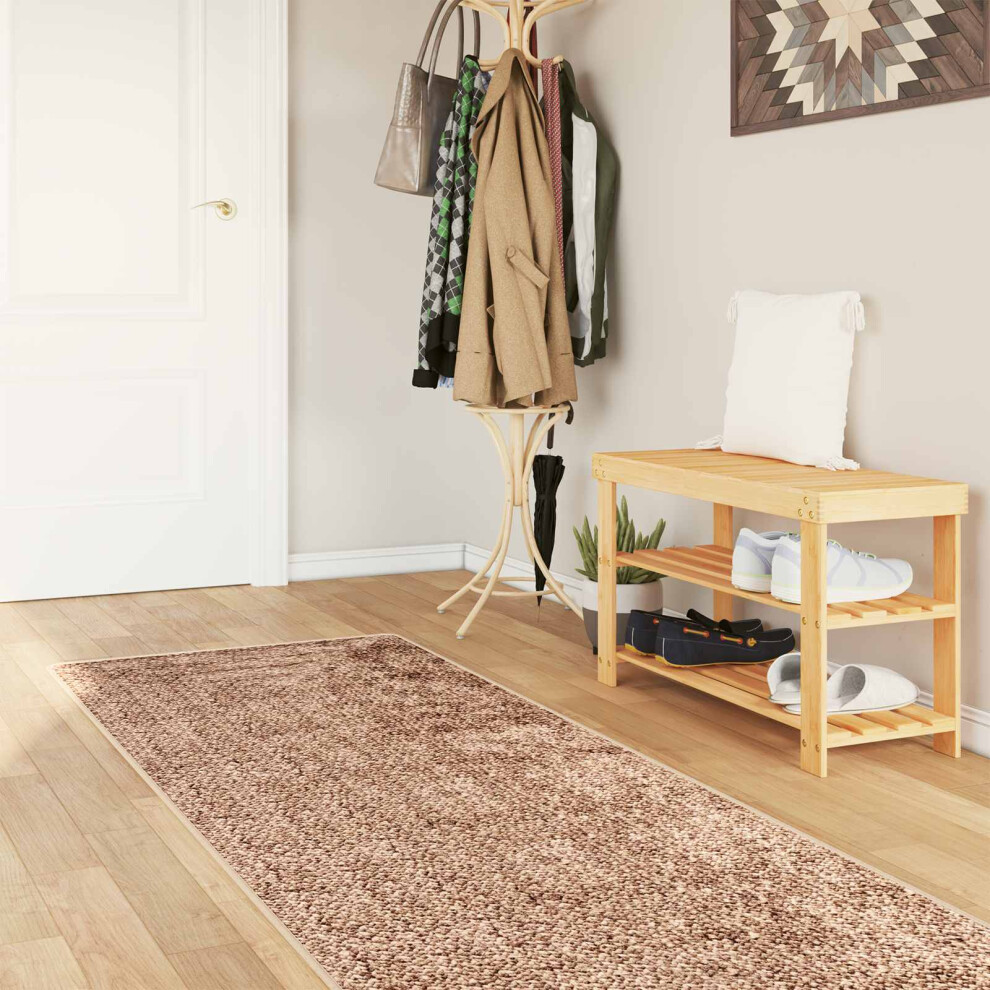 Vidaxl Rug Runner Marsa 80 X 300 Cm Polyester And Pvc Yellow