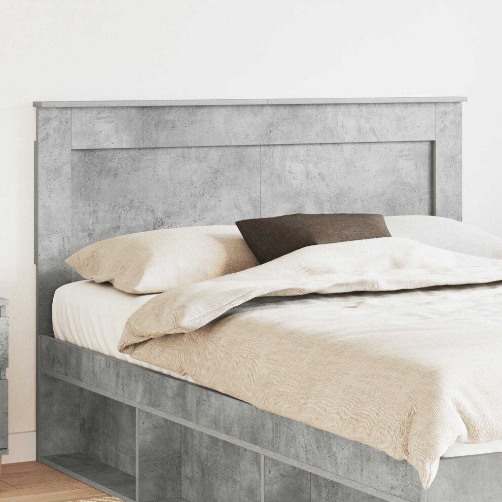 Vidaxl Headboard With Headboard Concrete 140 Cm Engineered Wood Grey