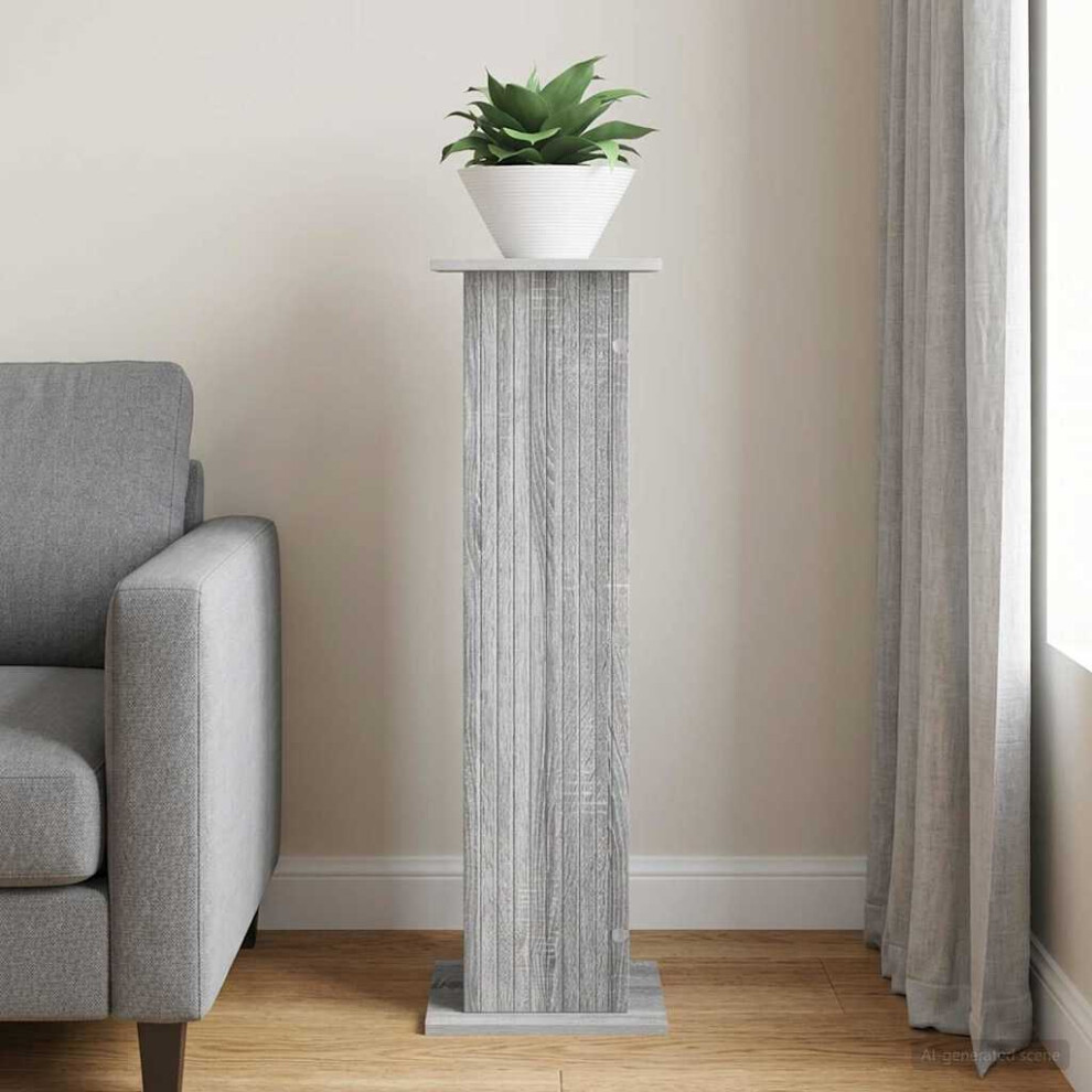 Vidaxl Plant Stand Sonoma 30.5 X 30 X 100.5 Cm Engineered Wood Grey
