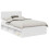 VidaXL vidaXL Bed Frame with Headboard White 120 x 190 cm Solid Pine Wood 2