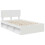 VidaXL vidaXL Bed Frame with Headboard White 120 x 190 cm Solid Pine Wood 4