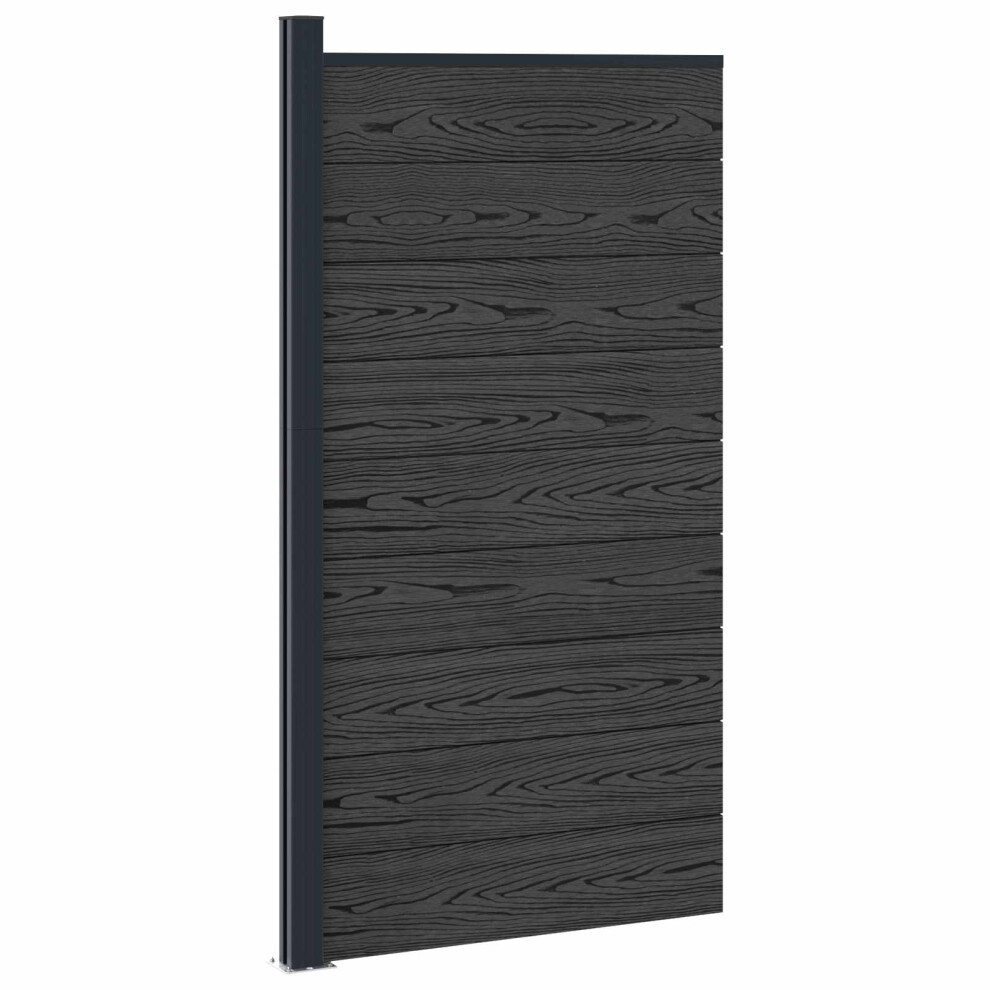 Vidaxl Fence Panel Wpc And Aluminium Black