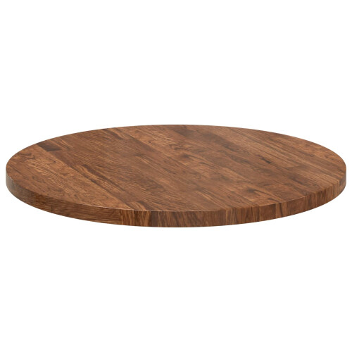 VidaXL vidaXL Table Top Light Brown Ø 60 x 2.5 cm Solid Oak Wood 2