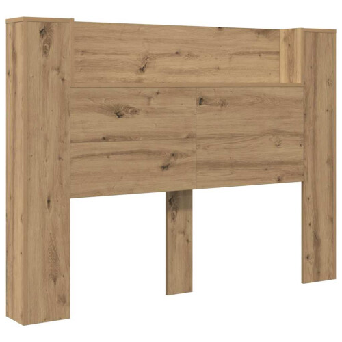 VidaXL vidaXL Storage Headboard with LED Artisan Oak Engineered Wood 1