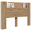 VidaXL vidaXL Storage Headboard with LED Artisan Oak Engineered Wood 3