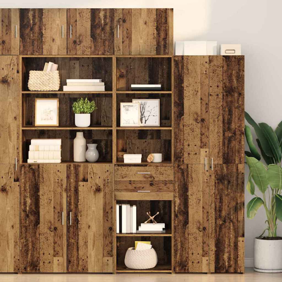 Vidaxl Highboard Old Wood 50 X 42.5 X 225 Cm Engineered Wood