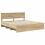 VidaXL vidaXL Bed Frame Sonoma Oak 200 x 200 cm Engineered Wood 4